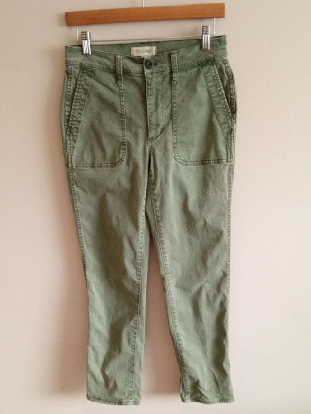 Madewell Mid Rise Perfect Vintage Pants Size 26 Olive Green